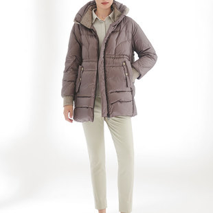 YZ4140 柯利亚诺冬季 羽绒服 烟色中长款 ￥7200 专柜同款