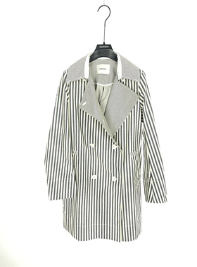柯利亚诺春秋专柜同款黑白条纹风衣  FW4803 ￥5880