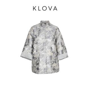 外套 云水蓝提花中式 SW2318 ￥3990 柯罗芭冬季 BUN 专柜同款