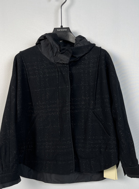 柯罗芭春秋专柜同款黑色休闲羊毛外套  SY7316(VUN)A ￥6500