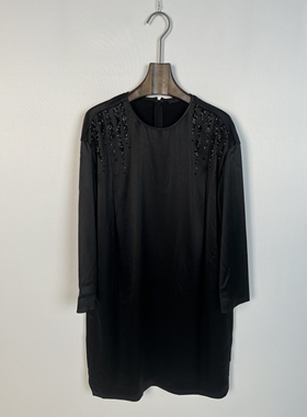 柯罗芭冬季专柜同款黑色茧型优雅连衣裙  LW7049(GUN) ￥6300