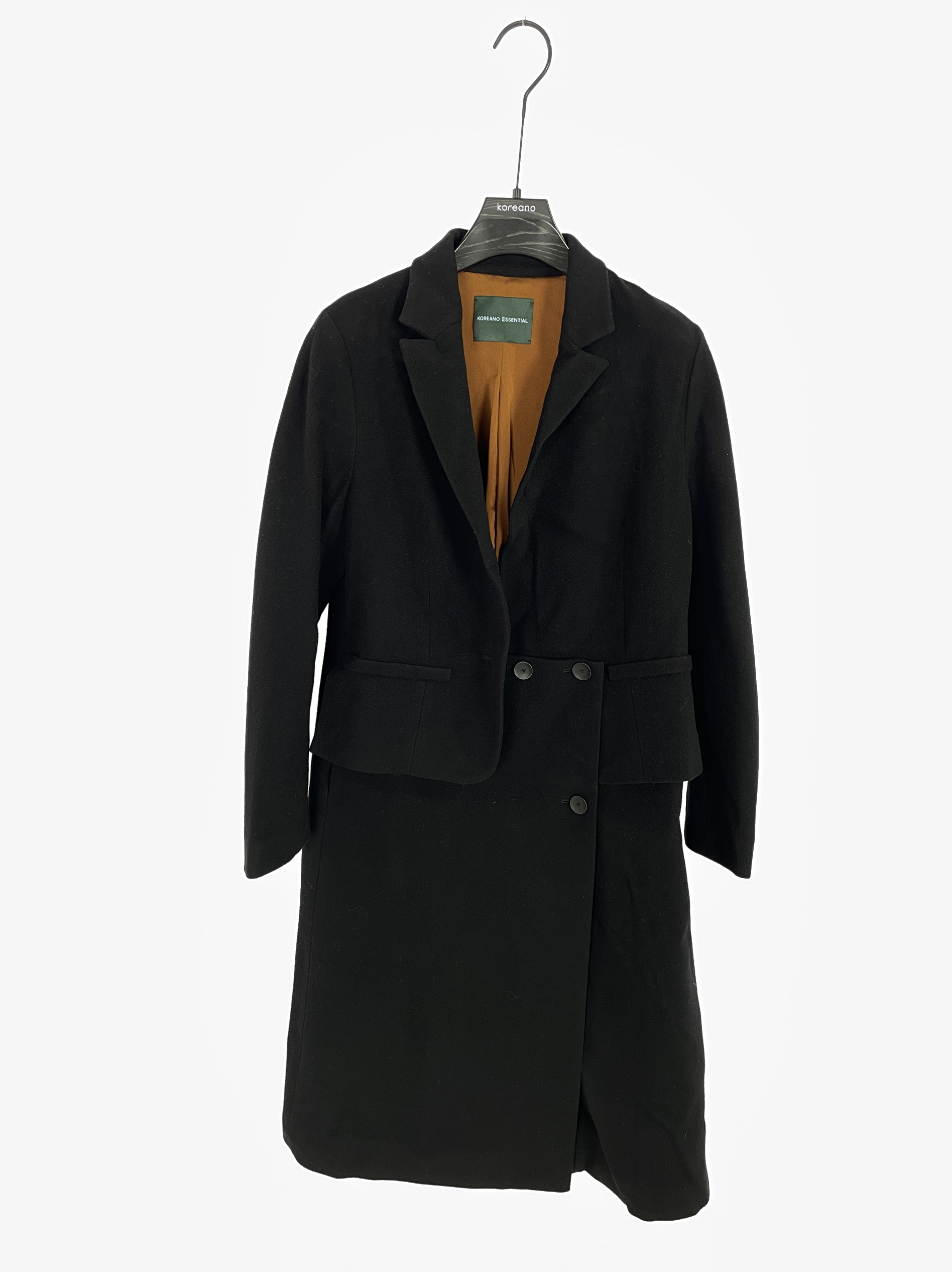 柯利亚诺冬季奥莱专柜正品大衣 FY1868(JUN)黑色 吊牌价:6990