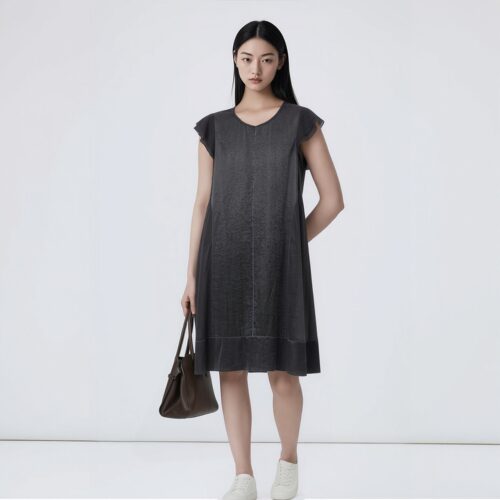 柯罗芭夏季专柜同款 黑色圆领真丝A版连衣裙  LW0006(9UN) ￥5290