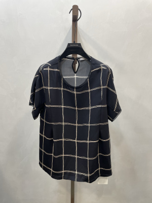 柯罗芭夏季专柜同款黑驼格圆领短袖T恤  TW6544G ￥4290