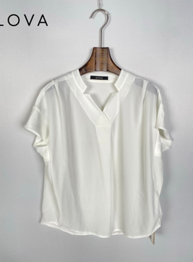 柯罗芭夏季专柜同款立领半开襟垂感衬衫  TW1209 ￥1590