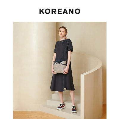 柯利亚诺夏季奥莱专柜正品连衣裙 LT0211(JUN)黑色 吊牌价:3880