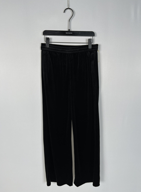 柯罗芭冬季专柜同款经典黑色丝绒阔腿裤  KT4779(GUN) ￥3890