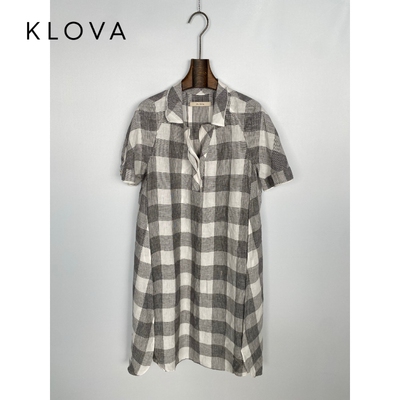 柯罗芭夏季专柜同款时尚黑白格A型连衣裙  LW5569 ￥5590