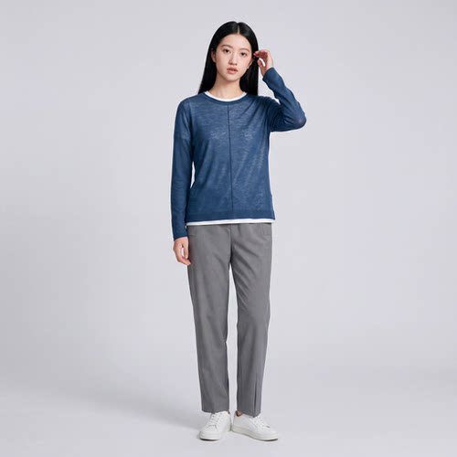 柯利亚诺春秋专柜同款藏青色短款收身H型T恤  TT6199(BUN) ￥1380