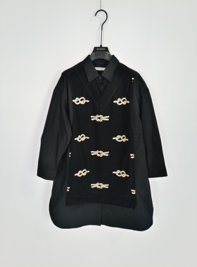 柯利亚诺春秋专柜同款黑色拼接衬衫连衣裙  LT0089(9UN) ￥4880