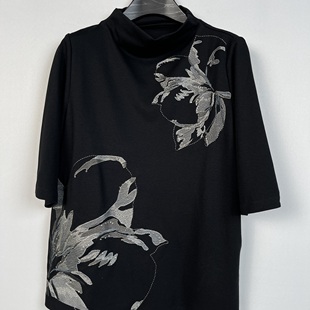 ￥2990 TT1836 柯罗芭春秋专柜同款 羊毛针织绣花T恤