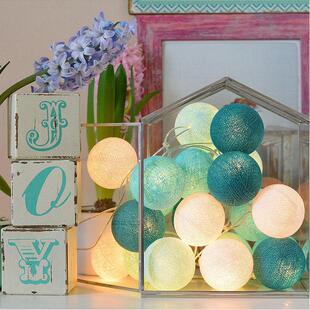 棉线球LED灯串满天星 彩灯串灯小灯泡宿舍文艺装饰灯卧室星星灯