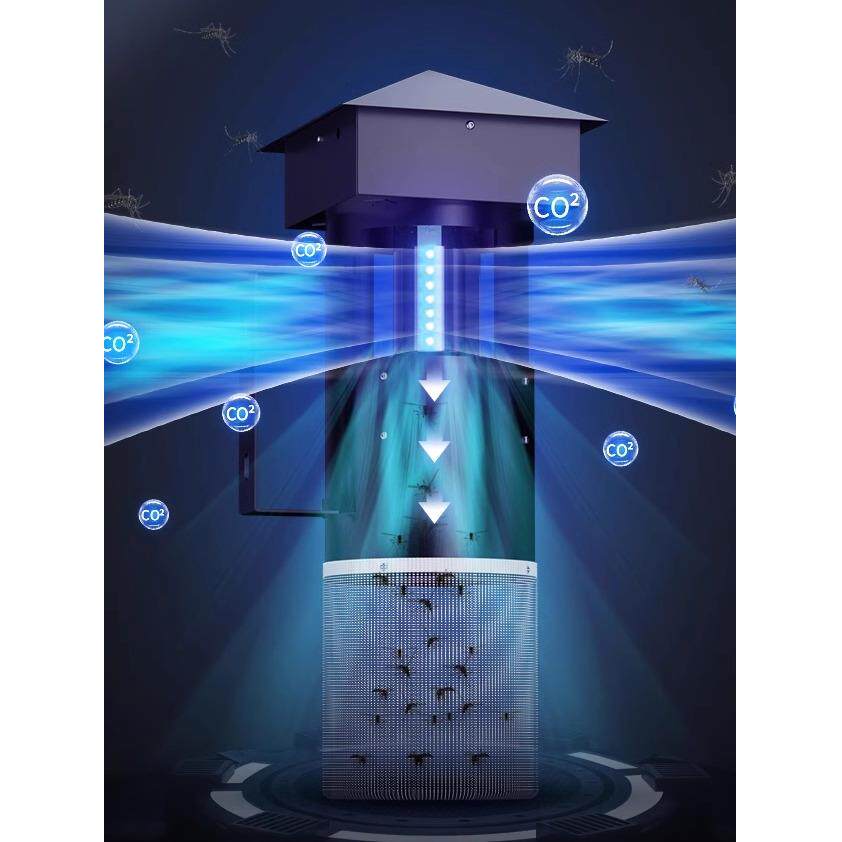 养殖场灭蚊灯户外花园庭院吸蚊机室外大面积壁挂飞蛾飞虫防蚊系统