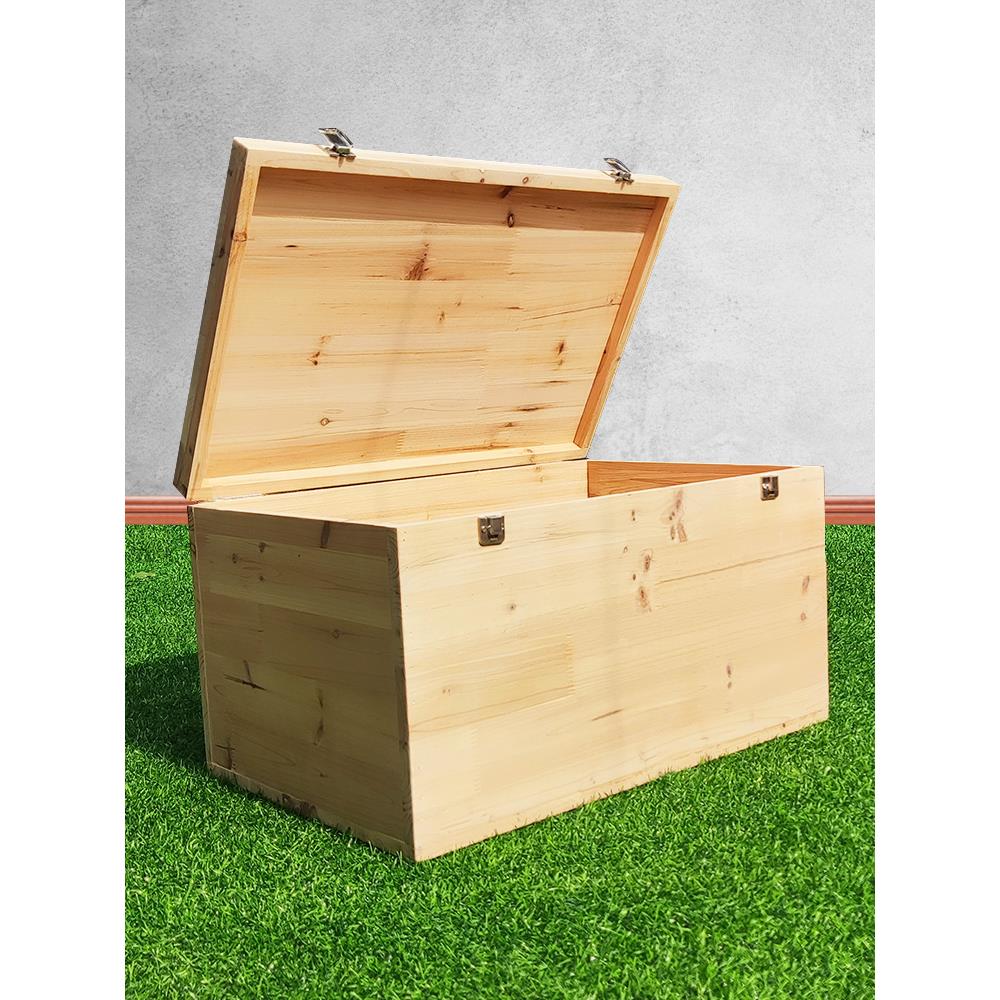 大木箱杉木实木车载收纳箱室内卧室木质大箱子带盖实用整理木箱凳