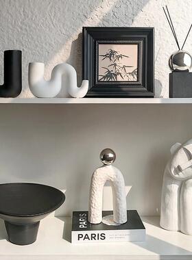 态生活 轻奢高级感黑白软装饰品小摆件 现代格调客厅酒柜书柜摆设