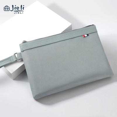 杰利a5文件袋收纳拉链式内有插袋帆布大容量收纳袋小号手提资料袋