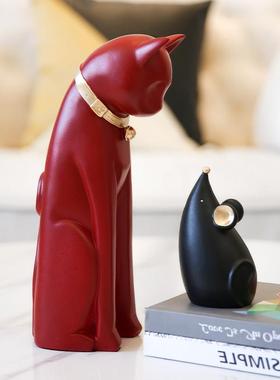 少女心治愈系小摆件创意家居房间布置摆设可爱猫咪摆件书房装饰品