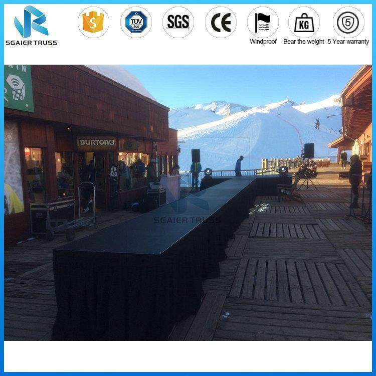 铝合金拼接舞台拆装四柱活动舞台表演平台100*200cmstage广州厂家