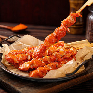 骨肉相连烧烤材料20串炸串半成品冷冻油炸鸡肉小吃串串批发鸡柳条