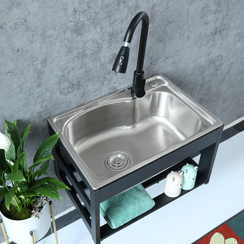加厚不锈钢小单槽水槽厨房简易z洗菜盆洗碗池带支架挂墙洗手洗脸,家装主材,水槽套餐,淘宝优惠券,粉丝福利购,淘宝优惠卷