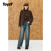 ToyzY100%羊毛颗粒绒短外套女仿皮毛一体2025冬新款 ZC35310230