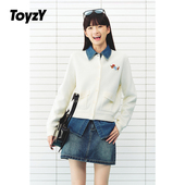 ToyzY2026春季 外套ZC36106150 开衫 新款 休闲刺绣图案针织衫