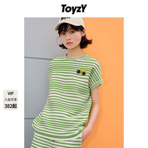 ToyzY无袖慵懒风薄条纹