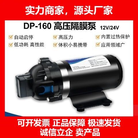 德国十大品牌DP-160高压隔膜水泵12V24V直流净水器增压泵洗车喷雾