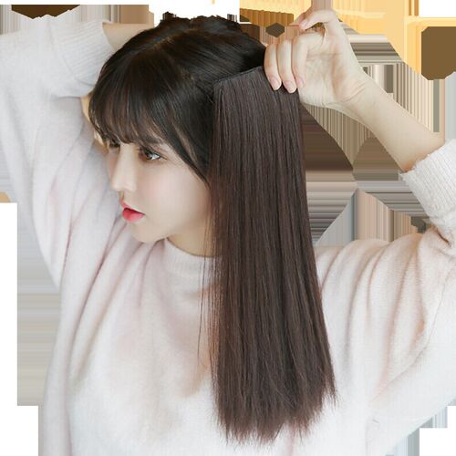 现货速发宜心假发真发接发片卡式假发片垫发卡子垫发片云南发45cm