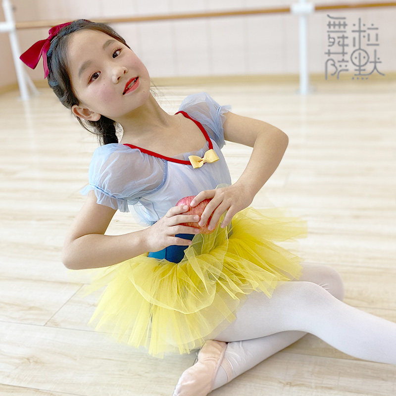 高货儿童舞蹈服夏季公主裙内衬童跳舞泡泡袖考级中国舞芭蕾舞练功