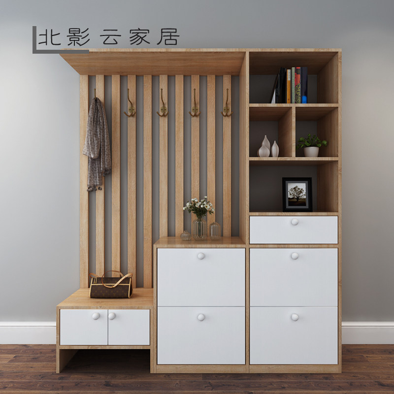 现货速发翻斗鞋柜小户型入户玄关隔断柜间厅柜门厅柜衣帽架换鞋凳