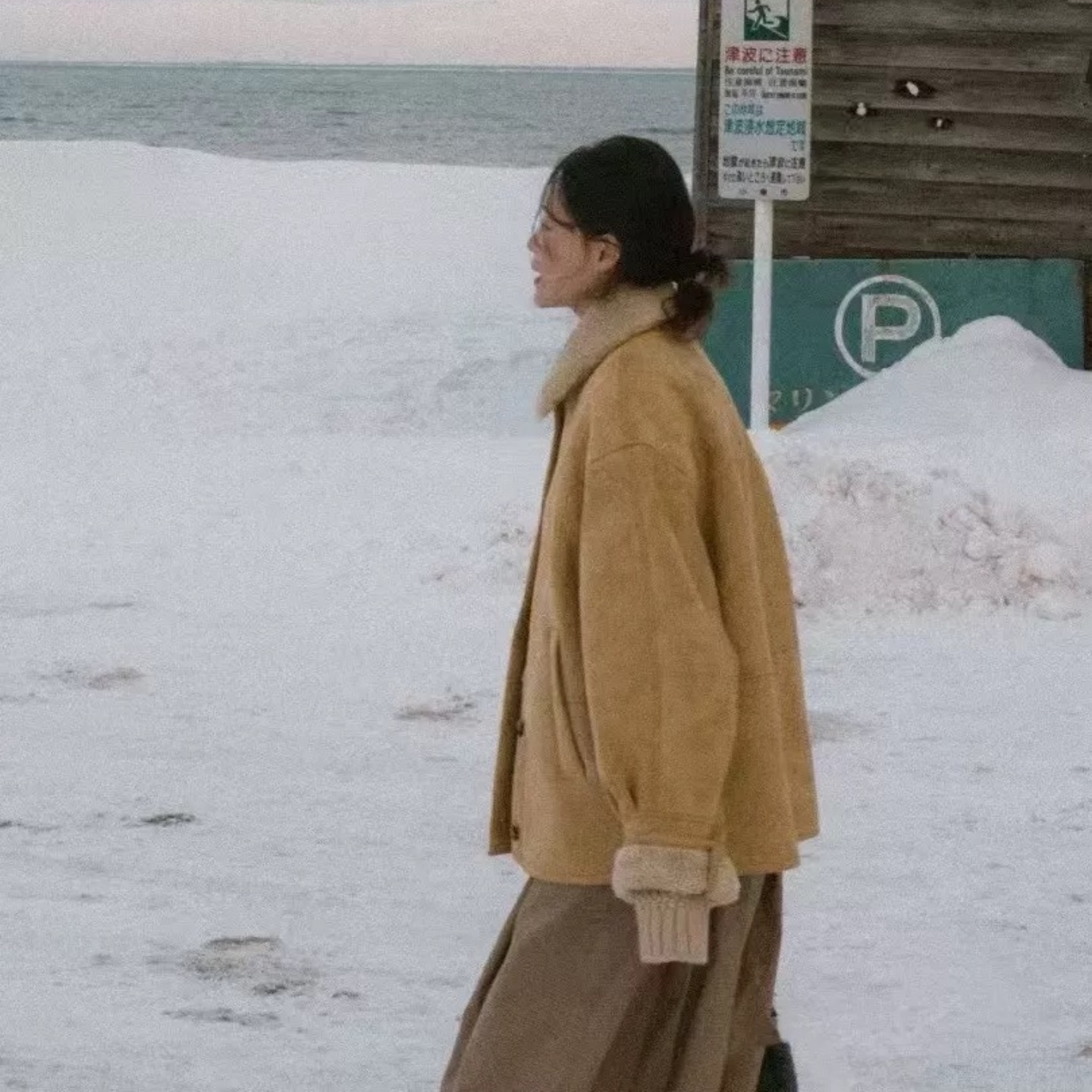 韩系宽松显瘦复古皮毛一体外套