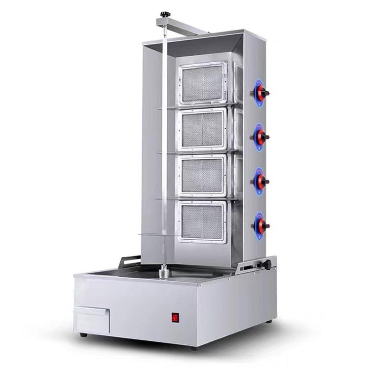 中东土耳其多控商用烤肉机燃气巴西自动旋转烤肉炉肉夹馍机