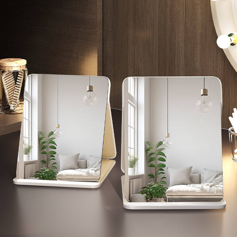 折叠便携化妆镜桌面便携台式小梳妆镜家用办公室宿舍卧室专用镜子