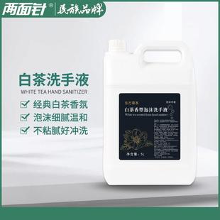 酒店民宿用温和清洁5L补充桶茶洗手液两两面针途针途装悦白面泡沫