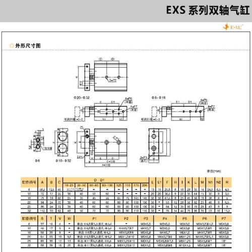亿太诺E.MC双轴气EX缸SM6X410X200X2IUG5X3X0-S