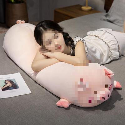 猪长条枕抱枕女生睡猪枕觉床上夹54227腿男侧睡头生款靠枕床头靠