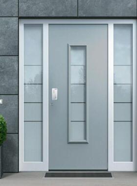 华别墅庭院大ZOP枢轴门极简别墅入户门轴门转铸铝装甲门豪转轴前