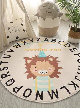 卡通CD-46416毯可爱儿童圆形地客厅沙发卧室床边地家用垫吊篮电脑