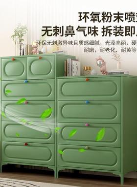 加厚铁艺代纳柜玄关柜铁皮斗收柜卧室落地现床简约多功能储物JNQ