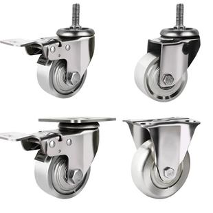 型实心全车不钢脚轮万向轮2寸3寸4寸RAE5寸防锈中工业万象轮推轮