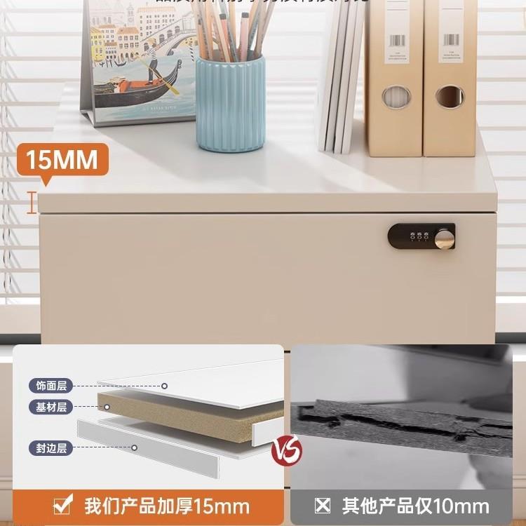 办公室文件柜密码锁矮柜储物柜桌下收纳抽屉柜置物边柜落地移动柜