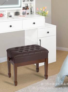 厂家实木可调节OEB升钢降钢琴凳凳人带书箱琴单凳加厚琴板儿童