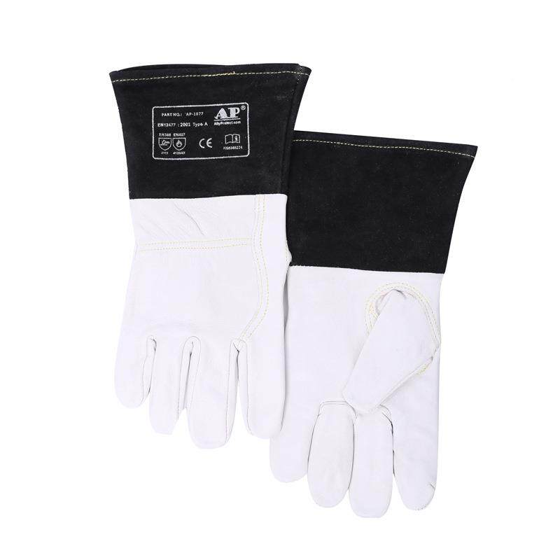 套AP-1077高青档羊BAM皮手火阻燃吸湿耐磨焊接手套电弧防焊手套