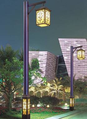 式双头太阳能款路灯A11901古别墅公古园小区景观路中灯户外仿复庭