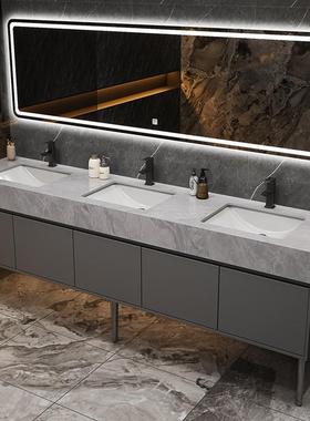 蓝加吊柜人落柜工程款浴室柜双洗漱台公共SNI生间洗手卫酒店洗地