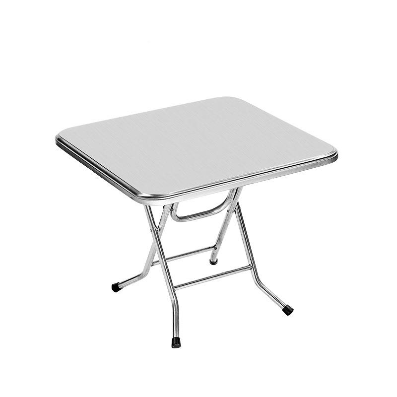 无品牌/不锈钢叠桌现代约桌方桌子正方形家用吃折饭简桌户外椅