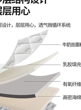 乳胶忆棉床垫记遮盖物垫家软卧室宿舍用学HVM生单人榻榻米海绵褥