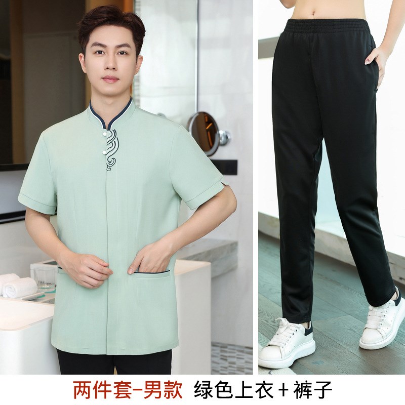 速发客房保洁工作服夏装酒店售楼宾馆物业清洁阿姨中式制服套装