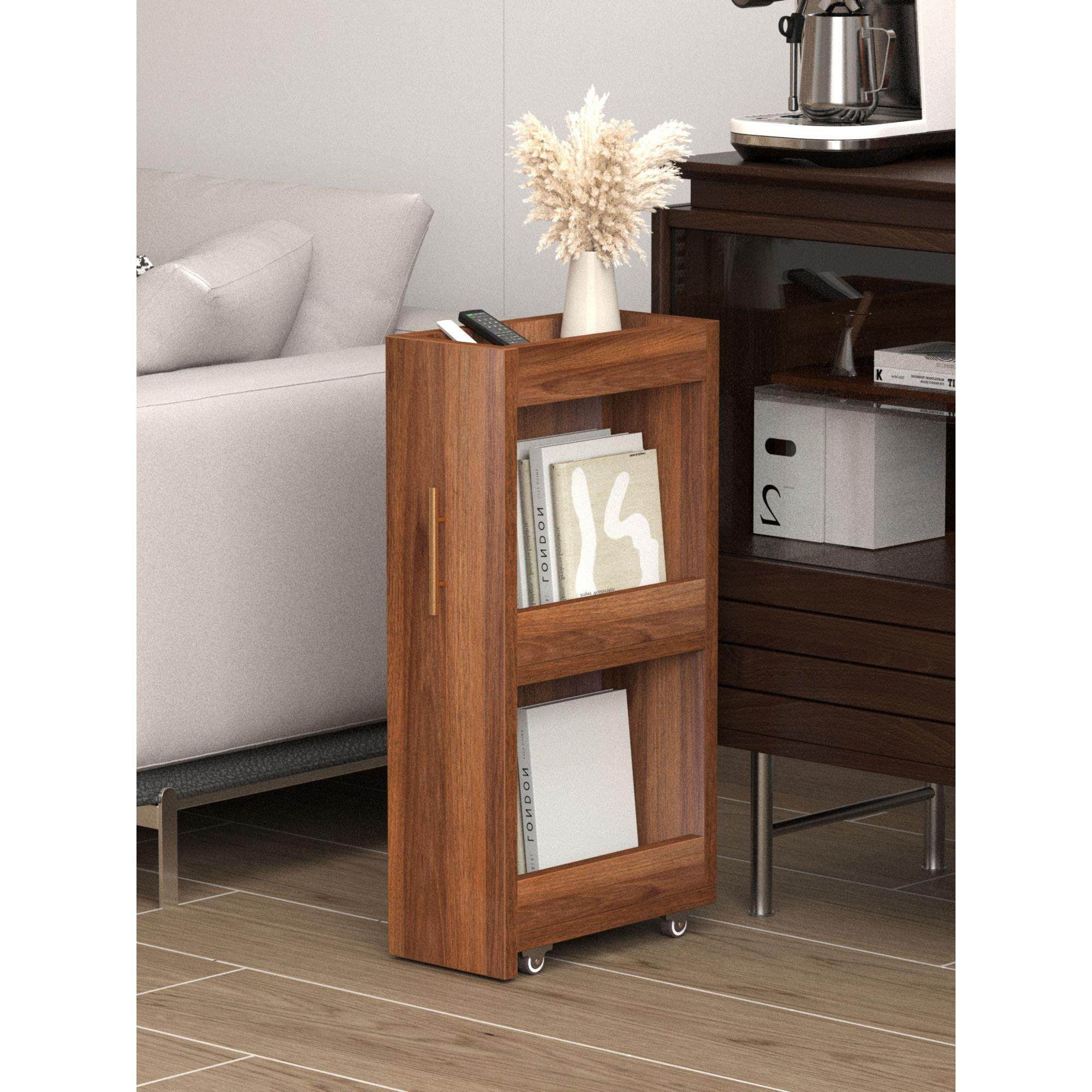 厨房夹缝柜卫生间收纳柜墙边小书柜沙发边几带轮可移动超窄置物架,住宅家具,书架,淘宝优惠券,粉丝福利购,淘宝优惠卷